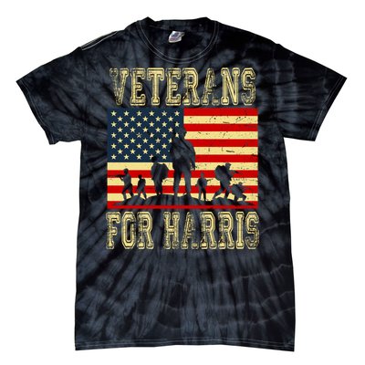 Veterans For Kamala Harris 2024 Tie-Dye T-Shirt