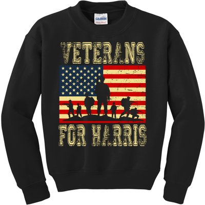 Veterans For Kamala Harris 2024 Kids Sweatshirt