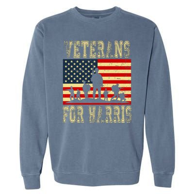 Veterans For Kamala Harris 2024 Garment-Dyed Sweatshirt