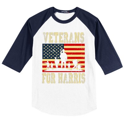 Veterans For Kamala Harris 2024 Baseball Sleeve Shirt