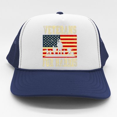 Veterans For Kamala Harris 2024 Trucker Hat