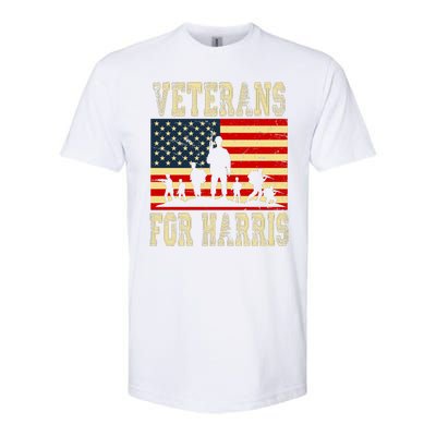 Veterans For Kamala Harris 2024 Softstyle CVC T-Shirt