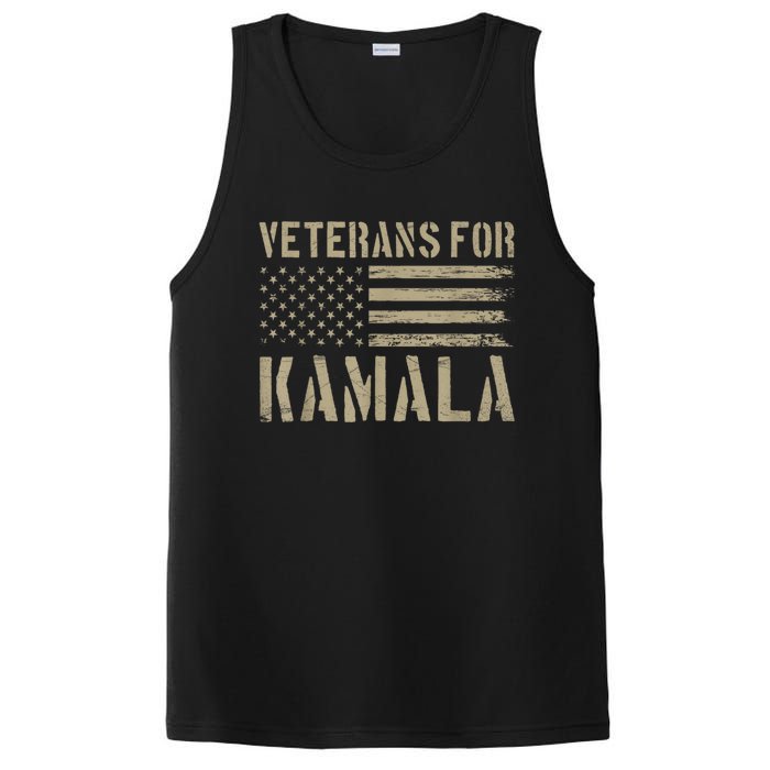 Veterans For Kamala Harris 2024 Election Usa Flag Military PosiCharge Competitor Tank