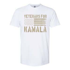 Veterans For Kamala Harris 2024 Election Usa Flag Military Softstyle CVC T-Shirt