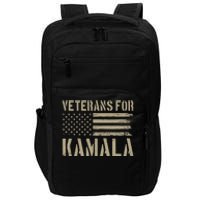 Veterans For Kamala Harris 2024 Election Usa Flag Military Impact Tech Backpack