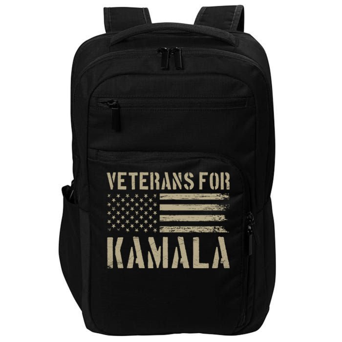 Veterans For Kamala Harris 2024 Election Usa Flag Military Impact Tech Backpack