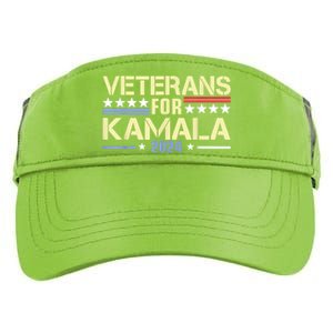 Veterans For Kamala American Flag Kamala Harris Supporter Adult Drive Performance Visor