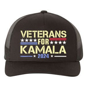 Veterans For Kamala American Flag Kamala Harris Supporter Yupoong Adult 5-Panel Trucker Hat