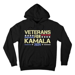 Veterans For Kamala American Flag Kamala Harris Supporter Hoodie