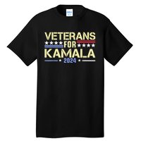 Veterans For Kamala American Flag Kamala Harris Supporter Tall T-Shirt