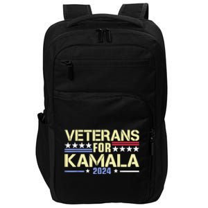 Veterans For Kamala American Flag Kamala Harris Supporter Impact Tech Backpack