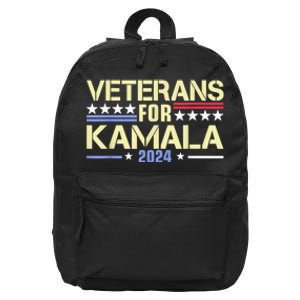 Veterans For Kamala American Flag Kamala Harris Supporter 16 in Basic Backpack