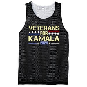 Veterans For Kamala American Flag Kamala Harris Supporter Mesh Reversible Basketball Jersey Tank