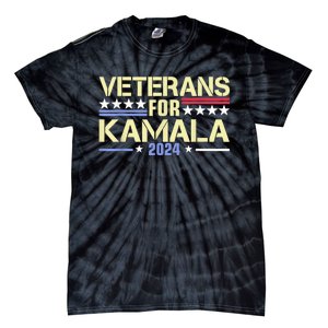 Veterans For Kamala American Flag Kamala Harris Supporter Tie-Dye T-Shirt