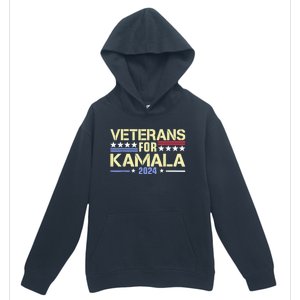 Veterans For Kamala American Flag Kamala Harris Supporter Urban Pullover Hoodie