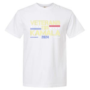 Veterans For Kamala American Flag Kamala Harris Supporter Garment-Dyed Heavyweight T-Shirt