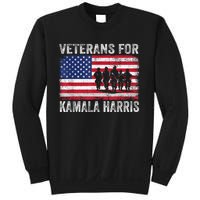 Veterans For Kamala Harris 2024 Election Usa Flag Military Sweatshirt