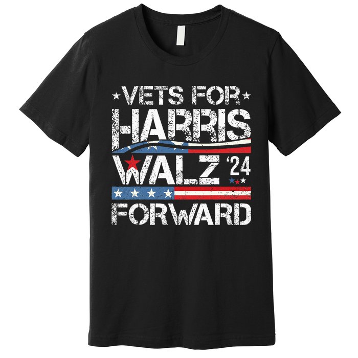 Vets For Kamala Harris Tim Walz Veterans For Harris Premium T-Shirt