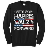 Vets For Kamala Harris Tim Walz Veterans For Harris Tall Sweatshirt