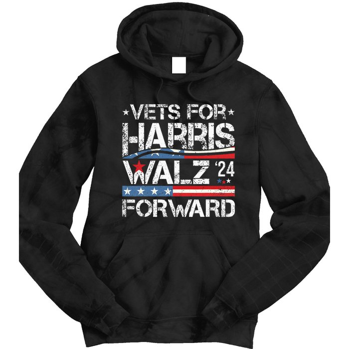 Vets For Kamala Harris Tim Walz Veterans For Harris Tie Dye Hoodie