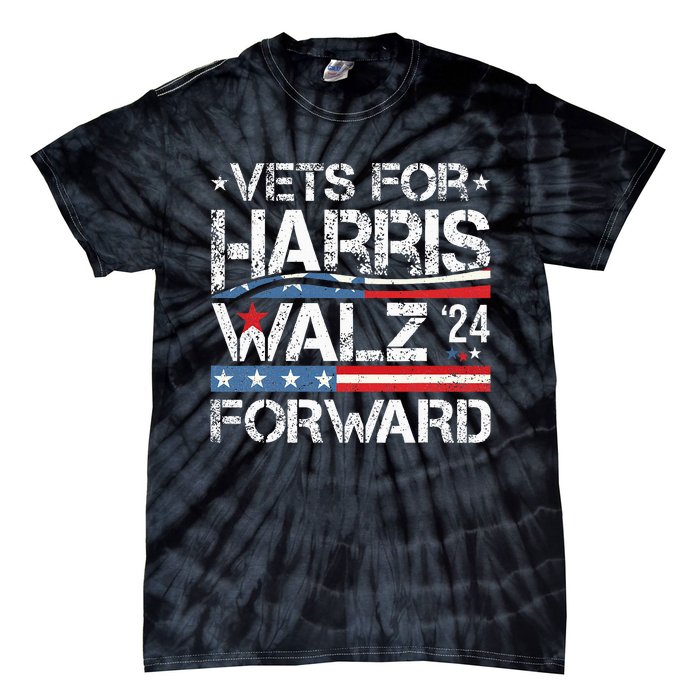 Vets For Kamala Harris Tim Walz Veterans For Harris Tie-Dye T-Shirt