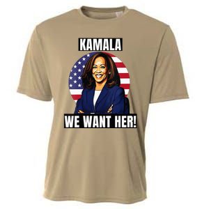 Vote For Kamala Harris 2024we Want Her For President Cooling Performance Crew T-Shirt