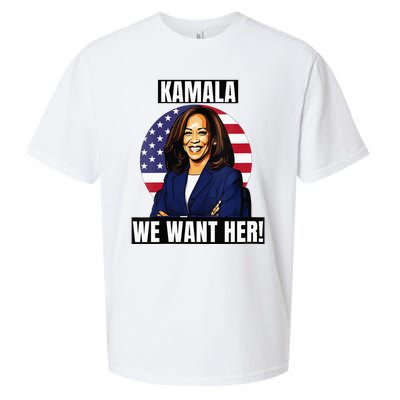 Vote For Kamala Harris 2024we Want Her For President Sueded Cloud Jersey T-Shirt