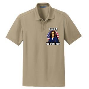 Vote For Kamala Harris 2024we Want Her For President Dry Zone Grid Polo