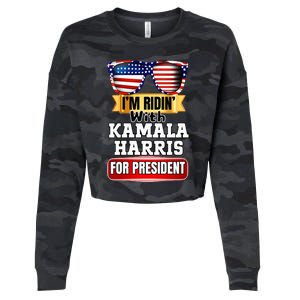 Vote For Kamala Harris 2024 President Election Campaign Cropped Pullover Crew