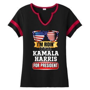 Vote For Kamala Harris 2024 President Election Campaign Ladies Halftime Notch Neck Tee