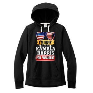 Vote For Kamala Harris 2024 President Election Campaign Women's Fleece Hoodie