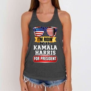 Vote For Kamala Harris 2024 President Election Campaign Women's Knotted Racerback Tank