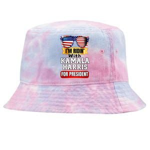 Vote For Kamala Harris 2024 President Election Campaign Tie-Dyed Bucket Hat