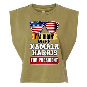 Vote For Kamala Harris 2024 President Election Campaign Garment-Dyed Women's Muscle Tee