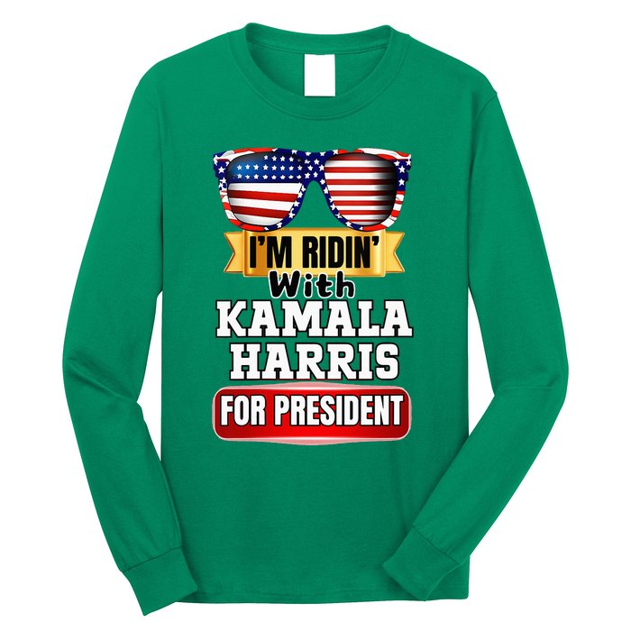 Vote For Kamala Harris 2024 President Election Campaign Long Sleeve Shirt