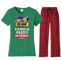 Vote For Kamala Harris 2024 President Election Campaign Women's Flannel Pajama Set