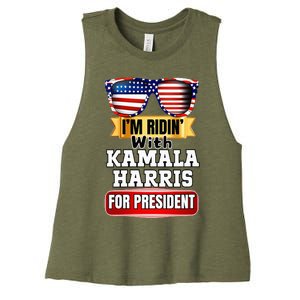 Vote For Kamala Harris 2024 President Election Campaign Women's Racerback Cropped Tank