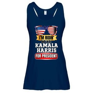 Vote For Kamala Harris 2024 President Election Campaign Ladies Essential Flowy Tank