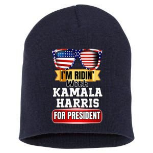 Vote For Kamala Harris 2024 President Election Campaign Short Acrylic Beanie