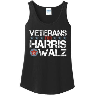 Veterans For Kamala Harris Tim Walz 2024 Vets Us Flag Kamala Ladies Essential Tank