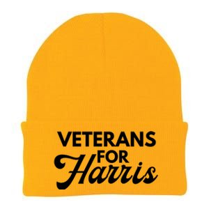 Veterans For Kamala Harris 2024 Election Knit Cap Winter Beanie