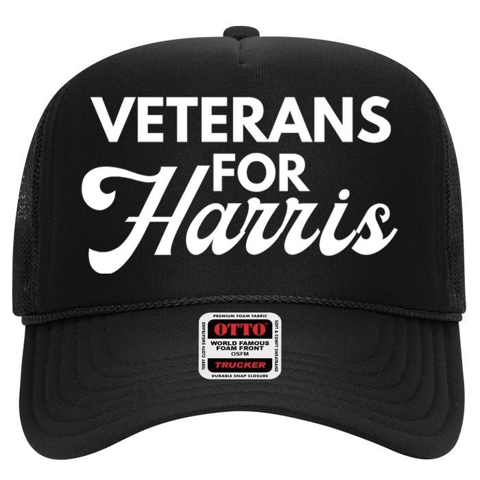 Veterans For Kamala Harris 2024 Election High Crown Mesh Back Trucker Hat