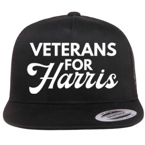 Veterans For Kamala Harris 2024 Election Flat Bill Trucker Hat