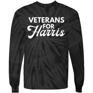 Veterans For Kamala Harris 2024 Election Tie-Dye Long Sleeve Shirt