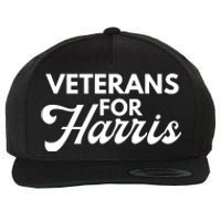 Veterans For Kamala Harris 2024 Election Wool Snapback Cap