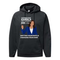 Voting For Kamala After Dropping Joe Is Like Shitting Performance Fleece Hoodie