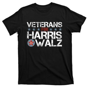 Veterans For Kamala Harris Tim Walz 2024 Vets Us Flag Kamala T-Shirt