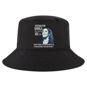 Voting For Kamala After Dropping Joe Is Like Shitting Cool Comfort Performance Bucket Hat