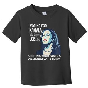 Voting For Kamala After Dropping Joe Is Like Shitting Toddler T-Shirt