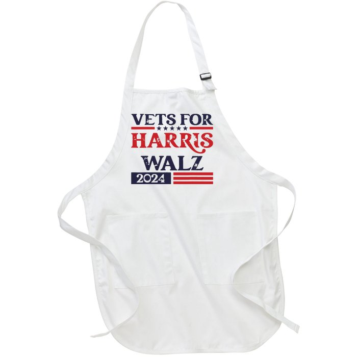 Vets For Kamala Harris Tim Walz Veterans For Harris Full-Length Apron With Pockets